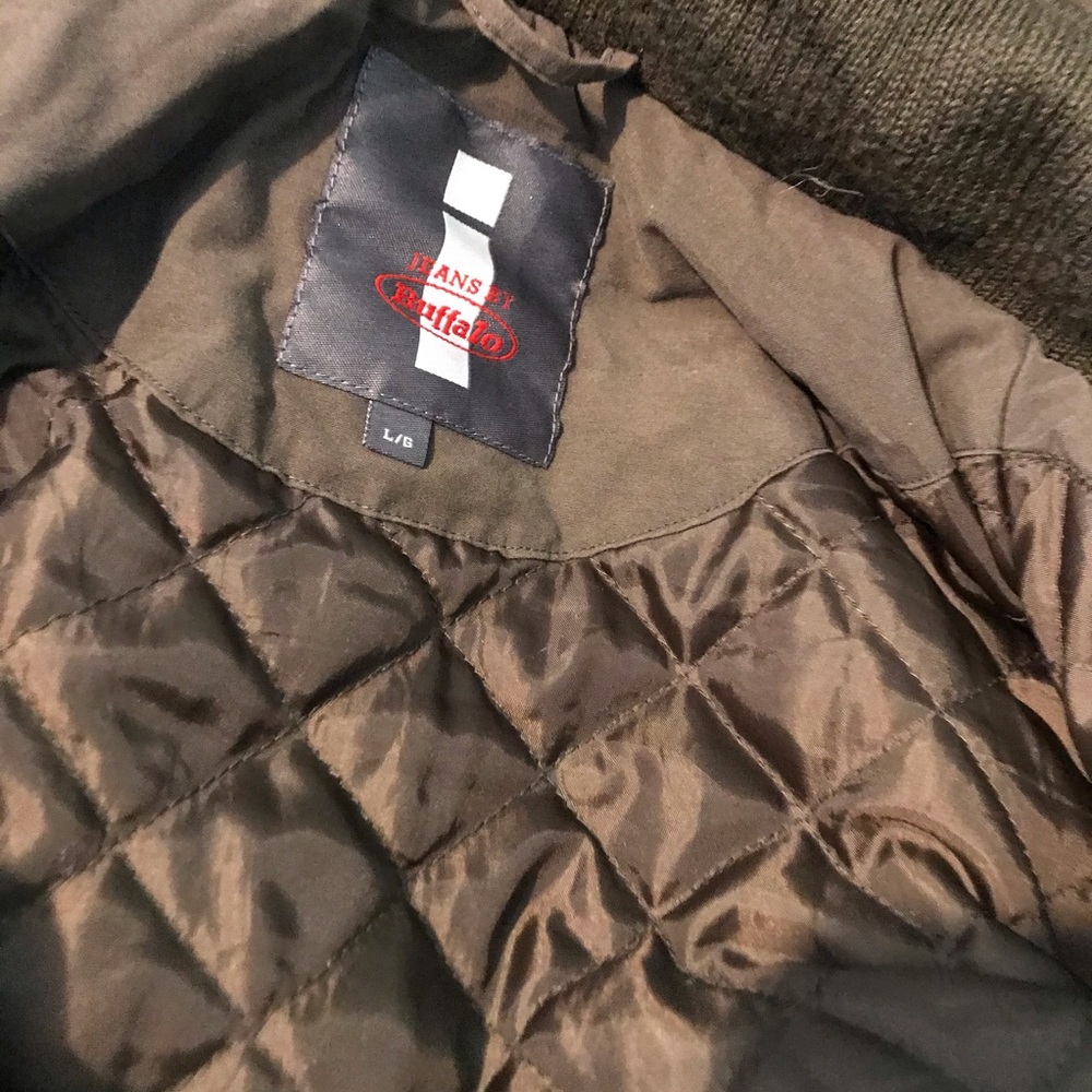 Olive Jacket with Detachable Hood - Picture 3 of 4